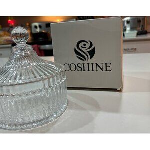 Coshine glass candy storage jar.